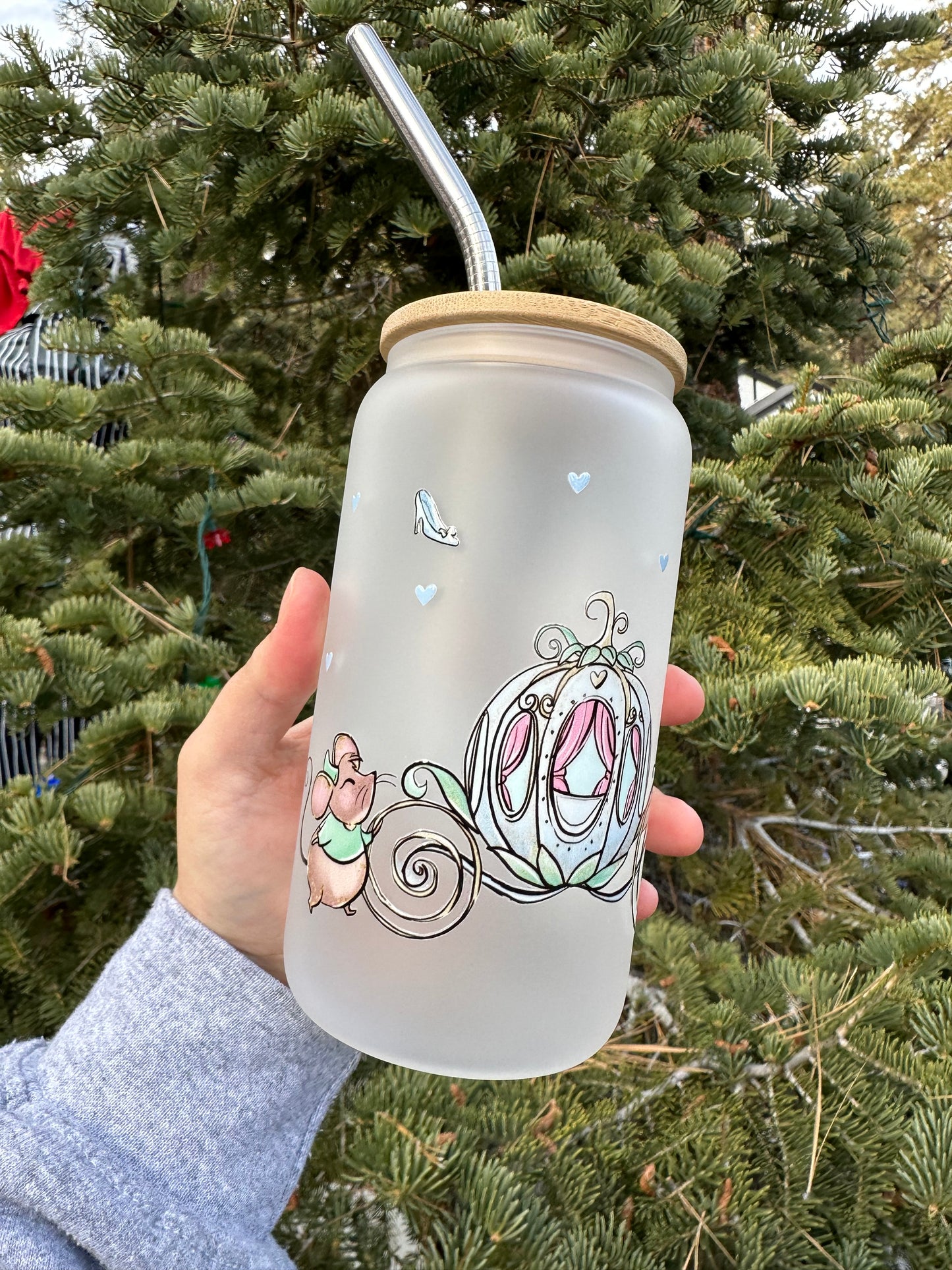 Cinderella 16oz Glass Cup