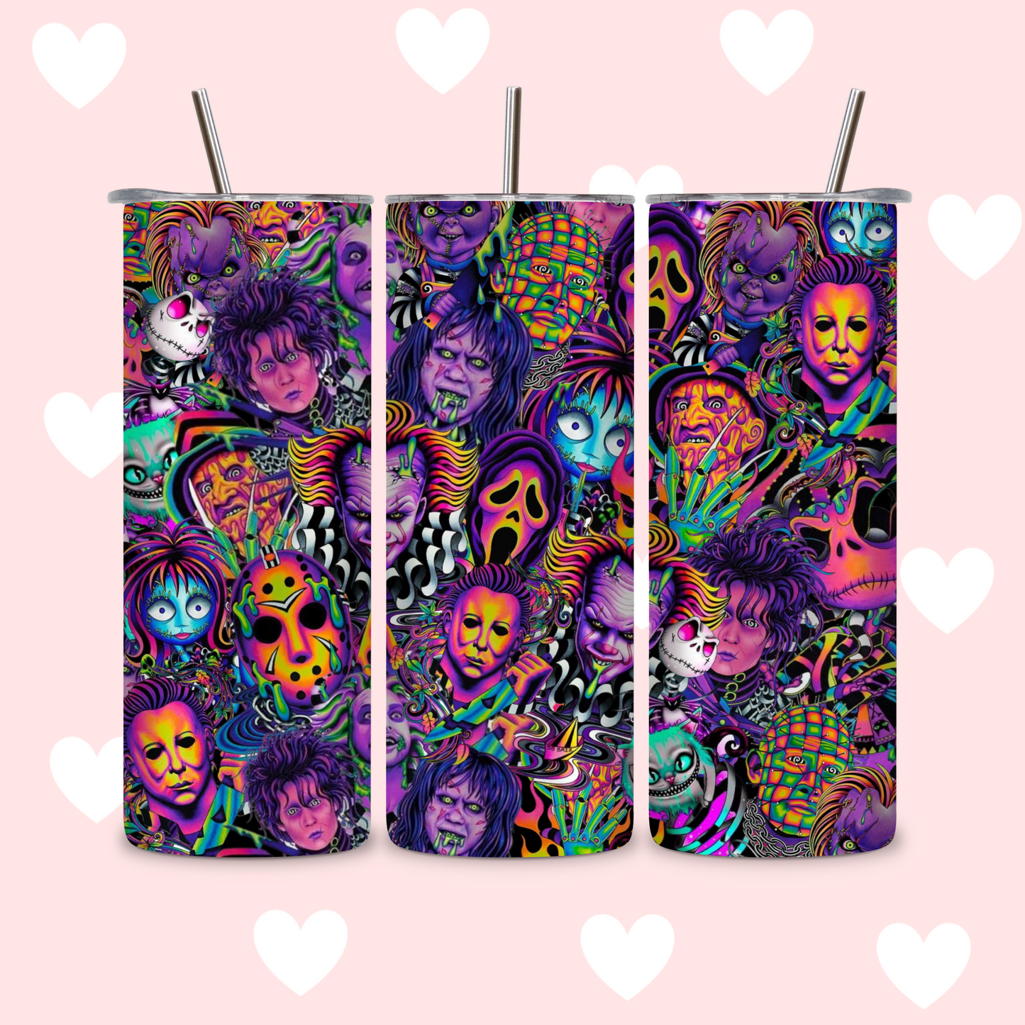 Neon Horror Collage 20oz Tumbler